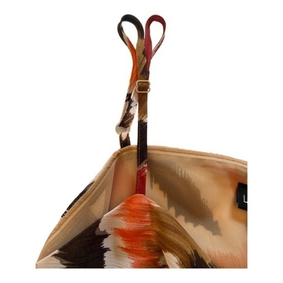 Lane Bryant Women’s Tie Front Multi Color Spaghetti Strap Top Size 26 - Picture 3 of 5